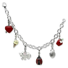 Load image into Gallery viewer, LOS606 - Silver 925 Sterling Silver Bracelet with Epoxy  in Multi Color