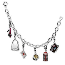 Load image into Gallery viewer, LOS607 - Silver 925 Sterling Silver Bracelet with Epoxy  in Multi Color