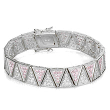Load image into Gallery viewer, LOS845 - Rhodium 925 Sterling Silver Bracelet with AAA Grade CZ  in Rose