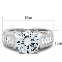 Load image into Gallery viewer, SS031 - Silver 925 Sterling Silver Ring with AAA Grade CZ  in Clear