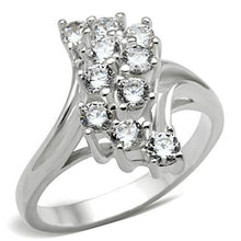 Load image into Gallery viewer, SS033 - Silver 925 Sterling Silver Ring with AAA Grade CZ  in Clear