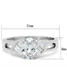 Load image into Gallery viewer, SS048 - Silver 925 Sterling Silver Ring with AAA Grade CZ  in Clear