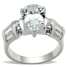 Load image into Gallery viewer, SS049 - Silver 925 Sterling Silver Ring with AAA Grade CZ  in Clear