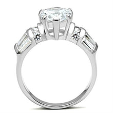 Load image into Gallery viewer, SS049 - Silver 925 Sterling Silver Ring with AAA Grade CZ  in Clear