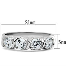 Load image into Gallery viewer, SS063 - Silver 925 Sterling Silver Ring with AAA Grade CZ  in Clear