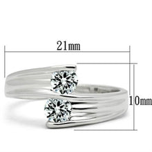 Load image into Gallery viewer, SS064 - Silver 925 Sterling Silver Ring with AAA Grade CZ  in Clear