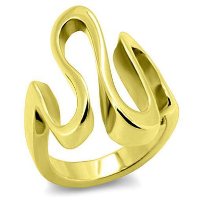 TK152G - IP Gold(Ion Plating) Stainless Steel Ring with No Stone