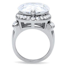Load image into Gallery viewer, TK184 - High polished (no plating) Stainless Steel Ring with AAA Grade CZ  in Clear