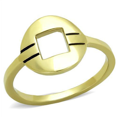 TK2033 - IP Gold(Ion Plating) Stainless Steel Ring with No Stone