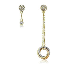 Load image into Gallery viewer, TK2579 - IP Gold & IP Rose Gold (Ion Plating) Stainless Steel Earrings with Top Grade Crystal  in Clear