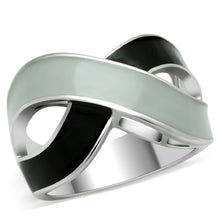 Load image into Gallery viewer, TK265 - Rhodium Stainless Steel Ring with Epoxy  in No Stone