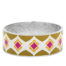 Load image into Gallery viewer, TK291 - High polished (no plating) Stainless Steel Bangle with Epoxy  in Multi Color