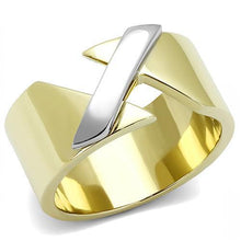 Load image into Gallery viewer, TK3184 - Two-Tone IP Gold (Ion Plating) Stainless Steel Ring with No Stone