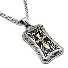 Load image into Gallery viewer, TK455 - Gold+Rhodium Stainless Steel Chain Pendant with No Stone