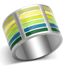 Load image into Gallery viewer, TK819 - High polished (no plating) Stainless Steel Ring with Epoxy  in Multi Color