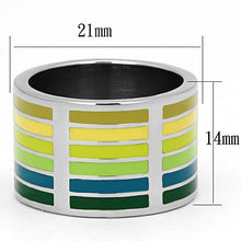 Load image into Gallery viewer, TK819 - High polished (no plating) Stainless Steel Ring with Epoxy  in Multi Color