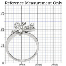 Load image into Gallery viewer, TS021 - Rhodium 925 Sterling Silver Ring with AAA Grade CZ  in Clear