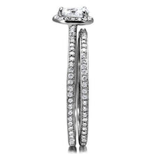 Load image into Gallery viewer, TS028 - Rhodium 925 Sterling Silver Ring with AAA Grade CZ  in Clear