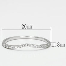 Load image into Gallery viewer, TS076 - Rhodium 925 Sterling Silver Ring with AAA Grade CZ  in Clear