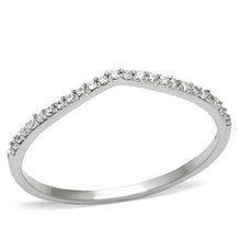 Load image into Gallery viewer, TS076 - Rhodium 925 Sterling Silver Ring with AAA Grade CZ  in Clear