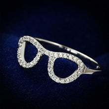 Load image into Gallery viewer, TS086 - Rhodium 925 Sterling Silver Ring with AAA Grade CZ  in Clear