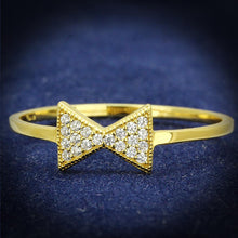 Load image into Gallery viewer, TS593 - Gold 925 Sterling Silver Ring with AAA Grade CZ  in Clear