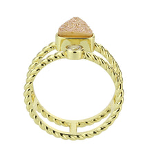 Load image into Gallery viewer, 3W1727 - Flash Gold+E-coating Brass Ring with Druzy in Rose Gold