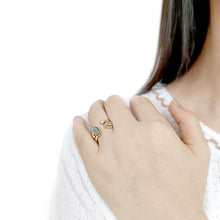Load image into Gallery viewer, 3W1728 - Flash Gold+E-coating Brass Ring with Druzy in Multi Color