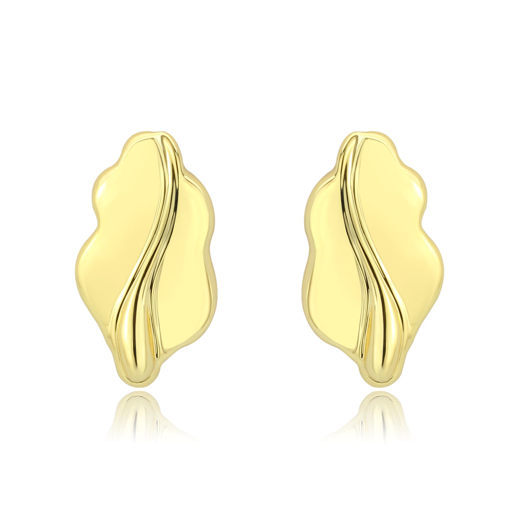 3W1733G - Flash Gold Brass Earring with NoStone in No Stone