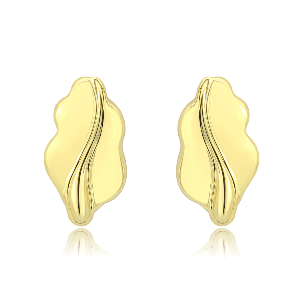 3W1733G - Flash Gold Brass Earring with NoStone in No Stone