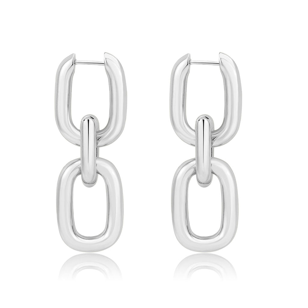 3W1736 - Imitation Rhodium Brass Earring with NoStone in No Stone