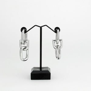 3W1736 - Imitation Rhodium Brass Earring with NoStone in No Stone