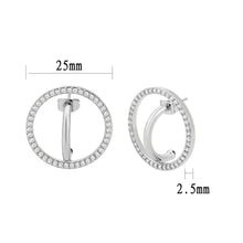 Load image into Gallery viewer, 3W1744 - Imitation Rhodium Brass Earring with AAA Grade CZ in Clear