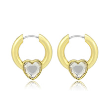 Load image into Gallery viewer, 3W1747G - Flash Gold Brass Earring with Top Grade Crystal in Clear