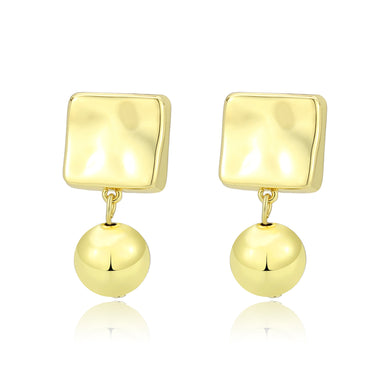 3W1750G - Flash Gold Brass Earring with NoStone in No Stone
