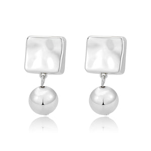 3W1750 - Imitation Rhodium Brass Earring with NoStone in No Stone