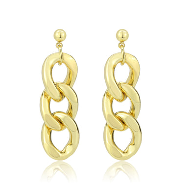 3W1762G - Flash Gold Brass Earring with NoStone in No Stone
