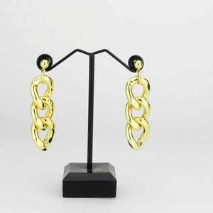 3W1762G - Flash Gold Brass Earring with NoStone in No Stone