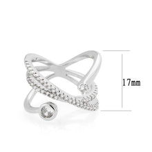 Load image into Gallery viewer, 3W1766 - Imitation Rhodium Brass Ring with AAA Grade CZ in Clear