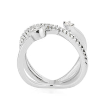 Load image into Gallery viewer, 3W1766 - Imitation Rhodium Brass Ring with AAA Grade CZ in Clear