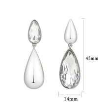 Load image into Gallery viewer, 3W1767 - Imitation Rhodium Brass Earring with Top Grade Crystal in Clear