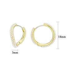 Load image into Gallery viewer, 3W1779 - Flash Gold Brass Earring with Synthetic in White