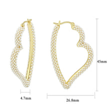 Load image into Gallery viewer, 3W1781 - Flash Gold Brass Earring with Synthetic in White