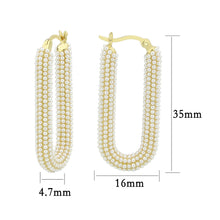 Load image into Gallery viewer, 3W1783 - Flash Gold Brass Earring with Synthetic in White