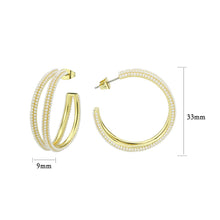 Load image into Gallery viewer, 3W1789 - Flash Gold Brass Earring with Synthetic in White