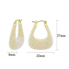 Load image into Gallery viewer, 3W1795 - Flash Gold Brass Earring with Synthetic in White