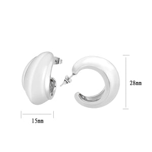 3W1739 - Imitation Rhodium Brass Earring with NoStone in No Stone