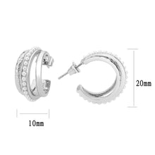 Load image into Gallery viewer, 3W1746 - Imitation Rhodium Brass Earring with Synthetic in White