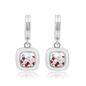 3W1756 - Imitation Rhodium Brass Earring with AAA Grade CZ in MultiColor