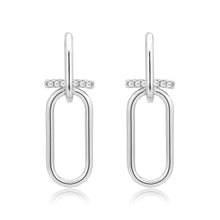 Load image into Gallery viewer, 3W1763 - Imitation Rhodium Brass Earring with AAA Grade CZ in Clear